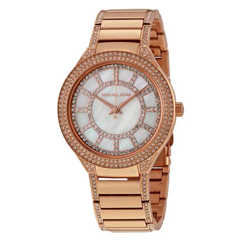 michael kors mother of pearl watch